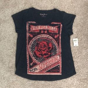 NWT Lucky Brand Wild Rose Mills Tee, Size XL
